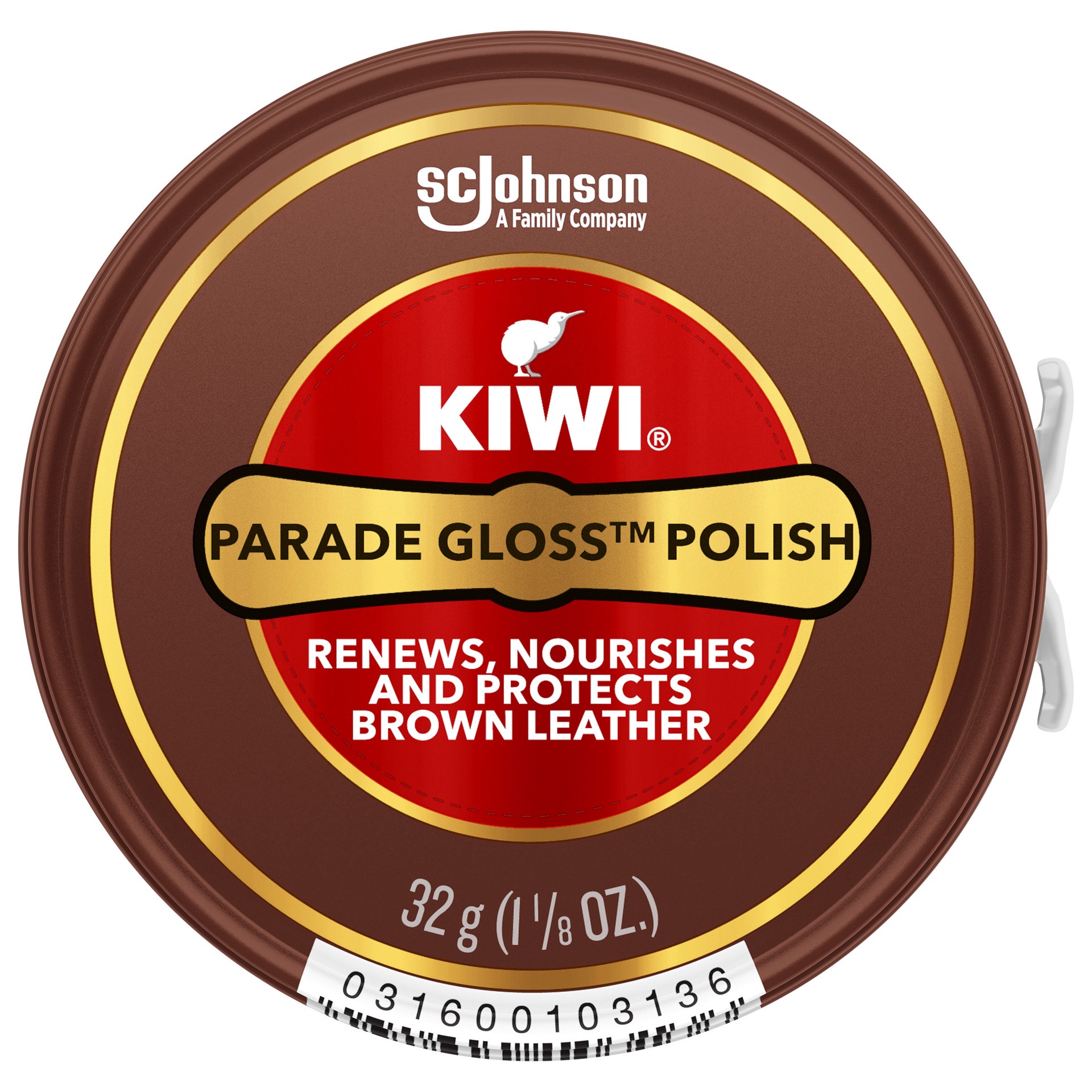 slide 1 of 3, KIWI Small Parade Gloss Brown 1.125 oz, 1.13 oz