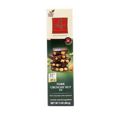 slide 1 of 6, Frey Dark Chocolate Crunchy Nut Bar, 3 oz