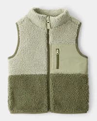 Carter's Toddler Boy Sherpa Sleeveless Vest - Green Green 3T