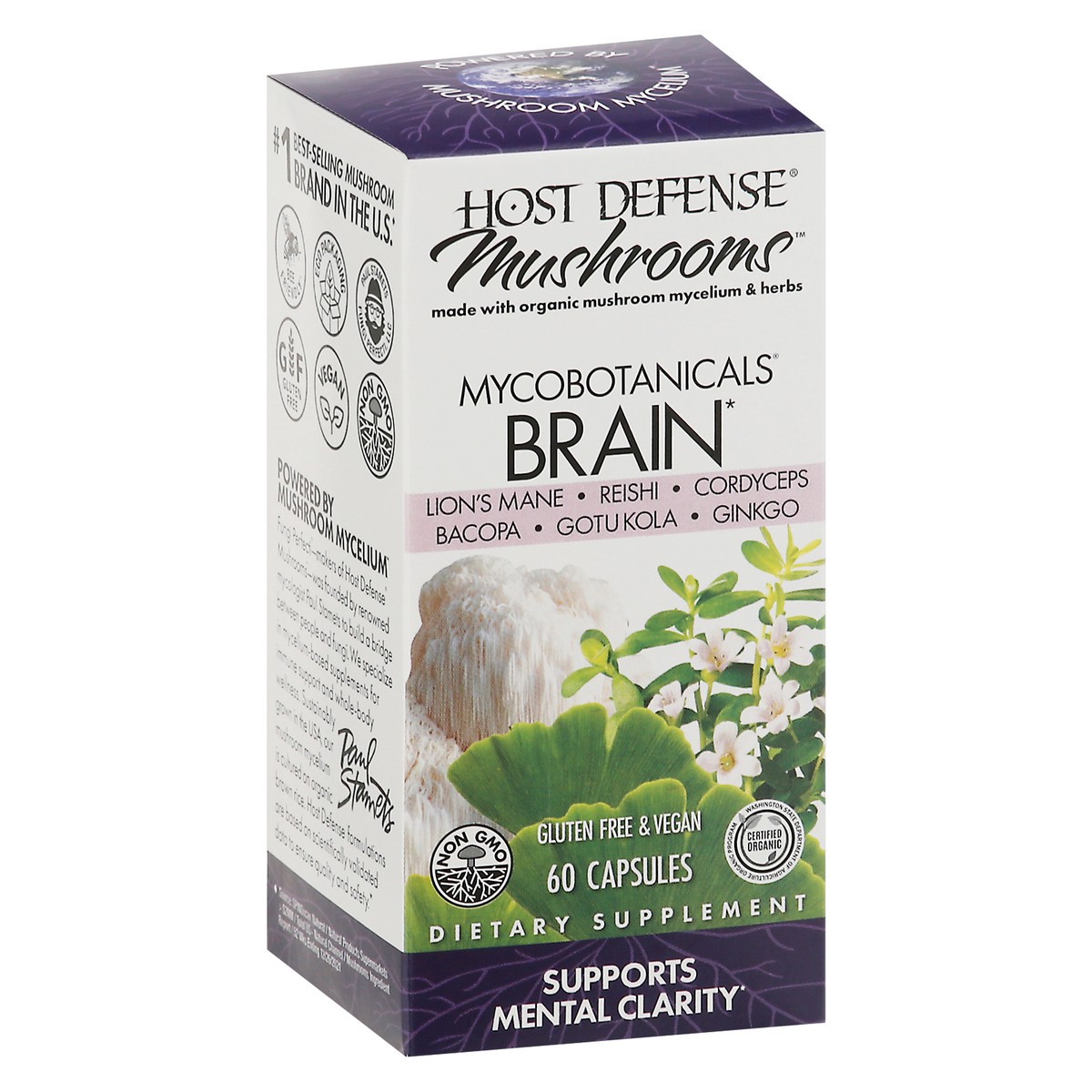 slide 11 of 12, Host Defense Mushrooms Mycobotanicals Brain 60 Capsules, 60 ct