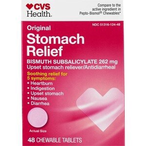 slide 1 of 1, CVS Health Stomach Relief Chewable Tablets, Original, 48 Ct, 1 ct