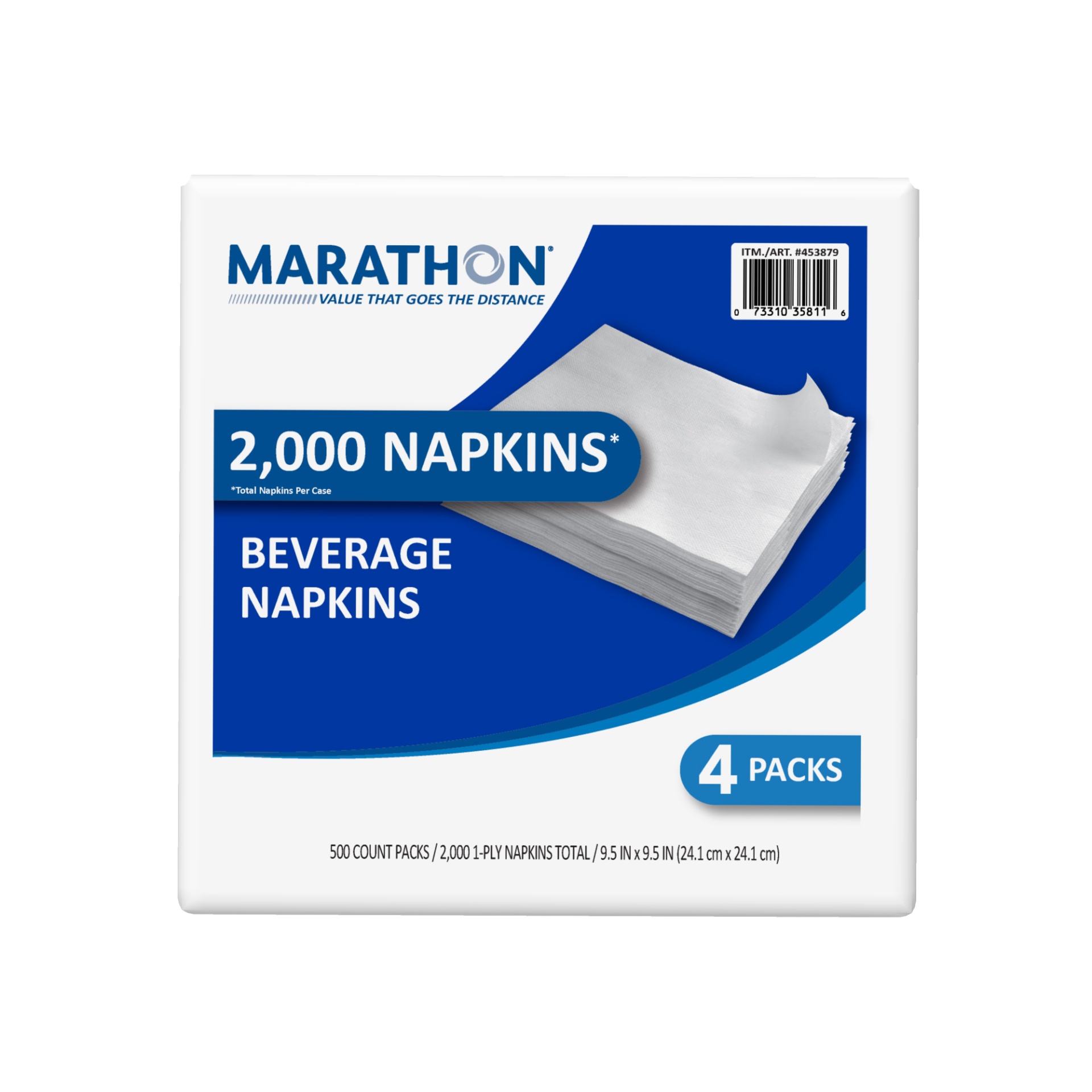 slide 1 of 1, Marathon Beverage Napkins, 