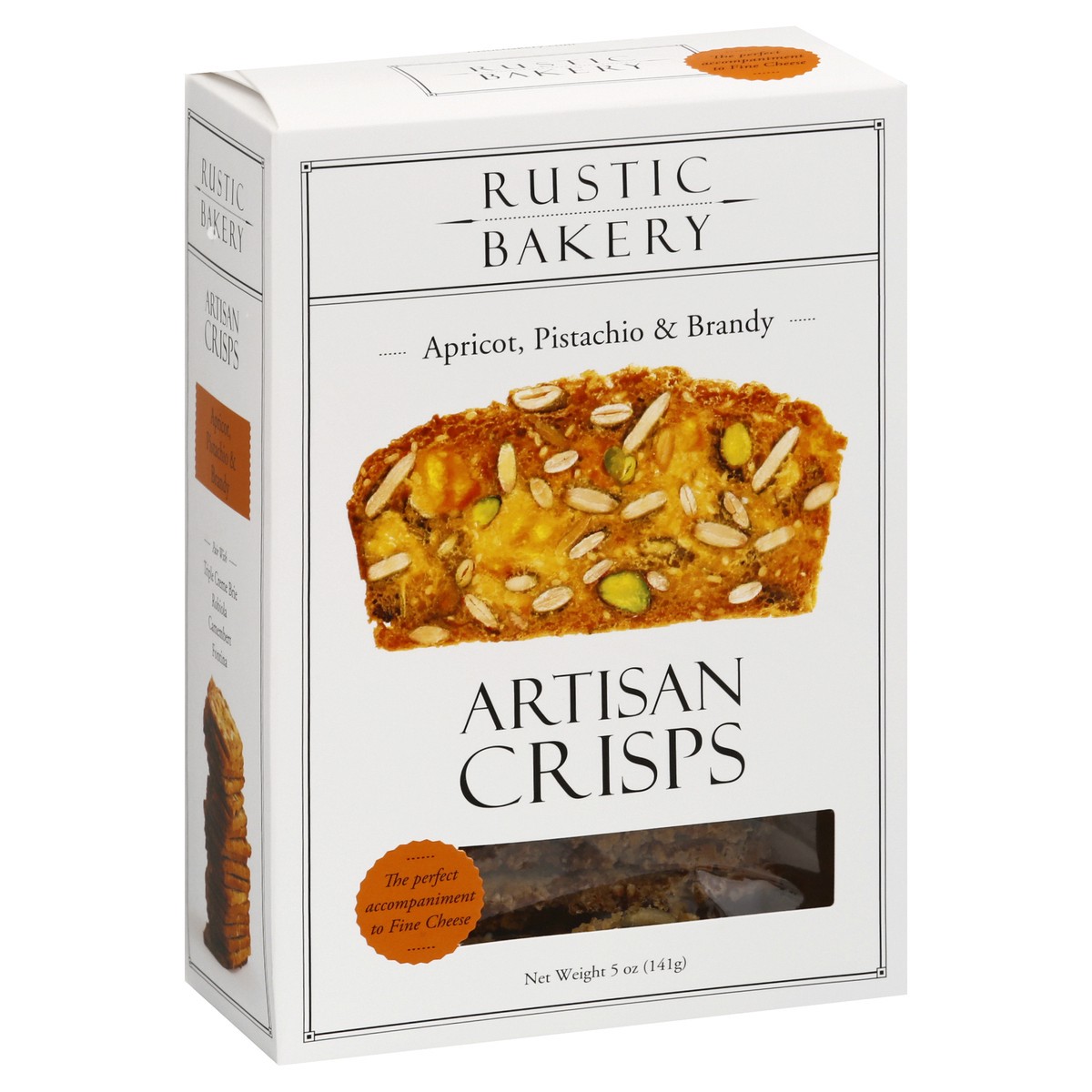 slide 2 of 9, Rustic Bakery Apricot, Pistachio & Brandy Artisan Crisps 5 oz, 5 oz