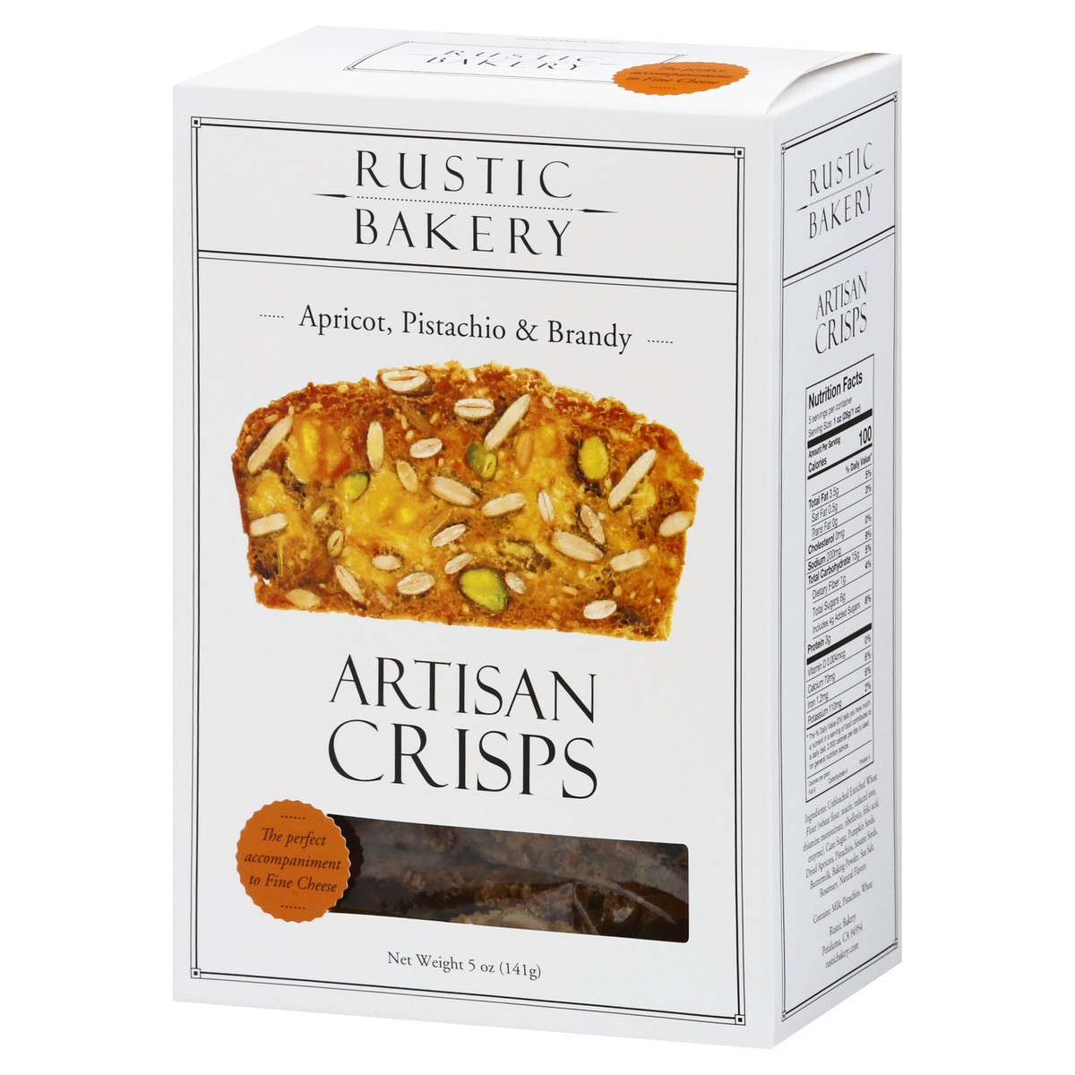 slide 3 of 9, Rustic Bakery Apricot, Pistachio & Brandy Artisan Crisps 5 oz, 5 oz