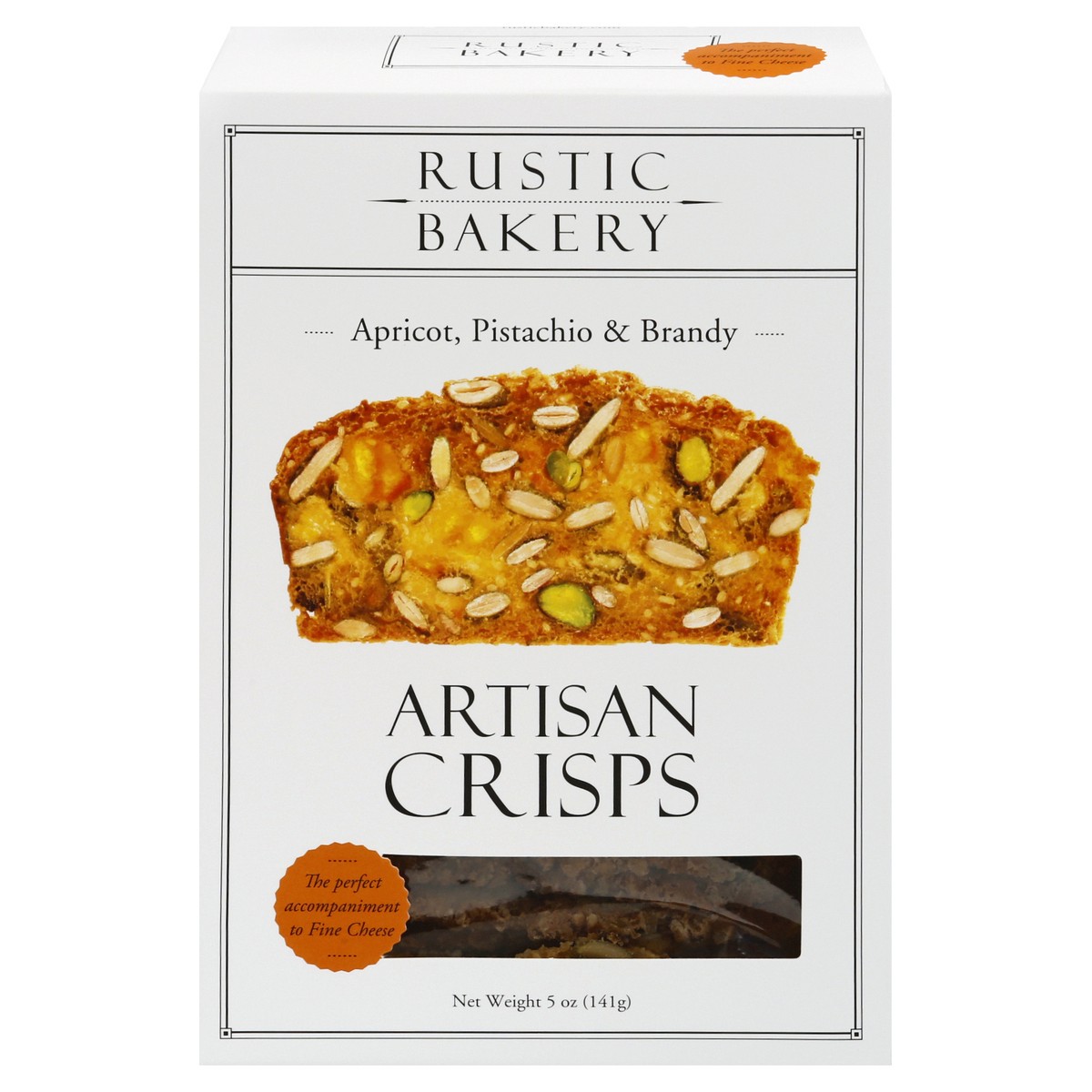 slide 1 of 9, Rustic Bakery Apricot, Pistachio & Brandy Artisan Crisps 5 oz, 5 oz