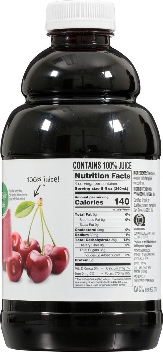 slide 10 of 13, Field Day Organic Tart Cherry Juice from Concentrate 32 fl oz, 32 oz
