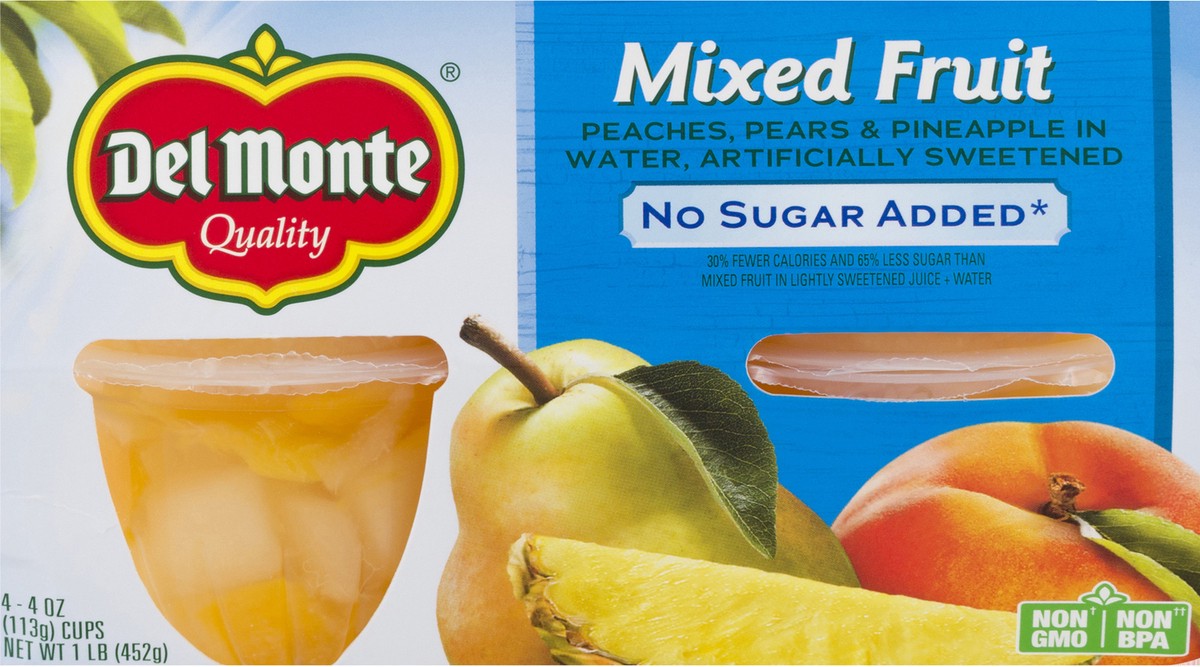 slide 6 of 11, Del Monte Mixed Fruit Cups, 4 ct; 4 oz