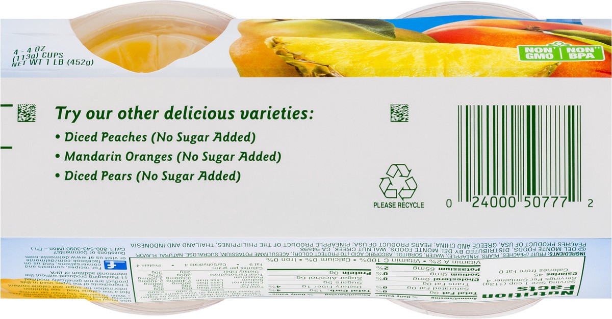 slide 8 of 11, Del Monte Mixed Fruit Cups, 4 ct; 4 oz