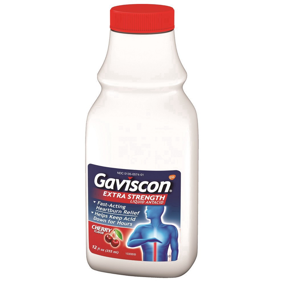 slide 8 of 87, Gaviscon Extra Strength Liquid Antacid Cherry, 12 fl oz