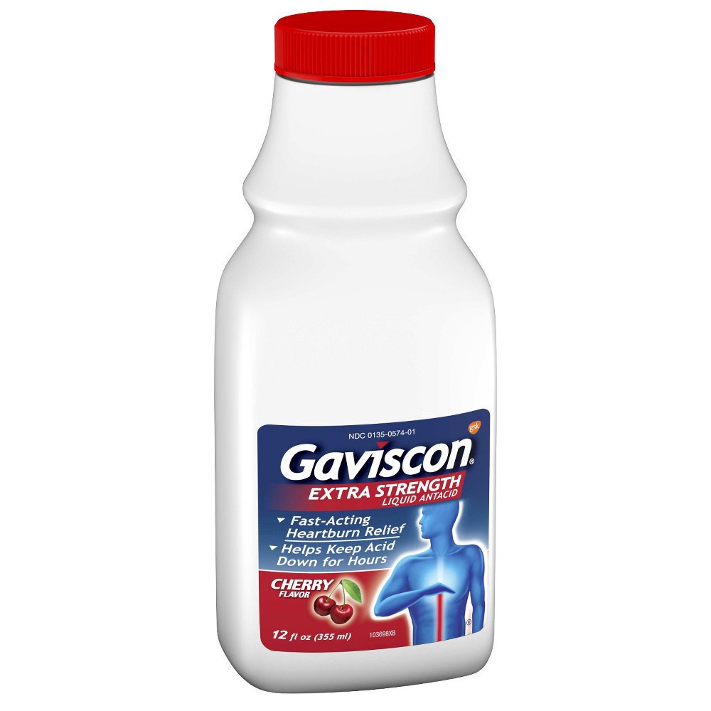 slide 4 of 87, Gaviscon Extra Strength Liquid Antacid Cherry, 12 fl oz