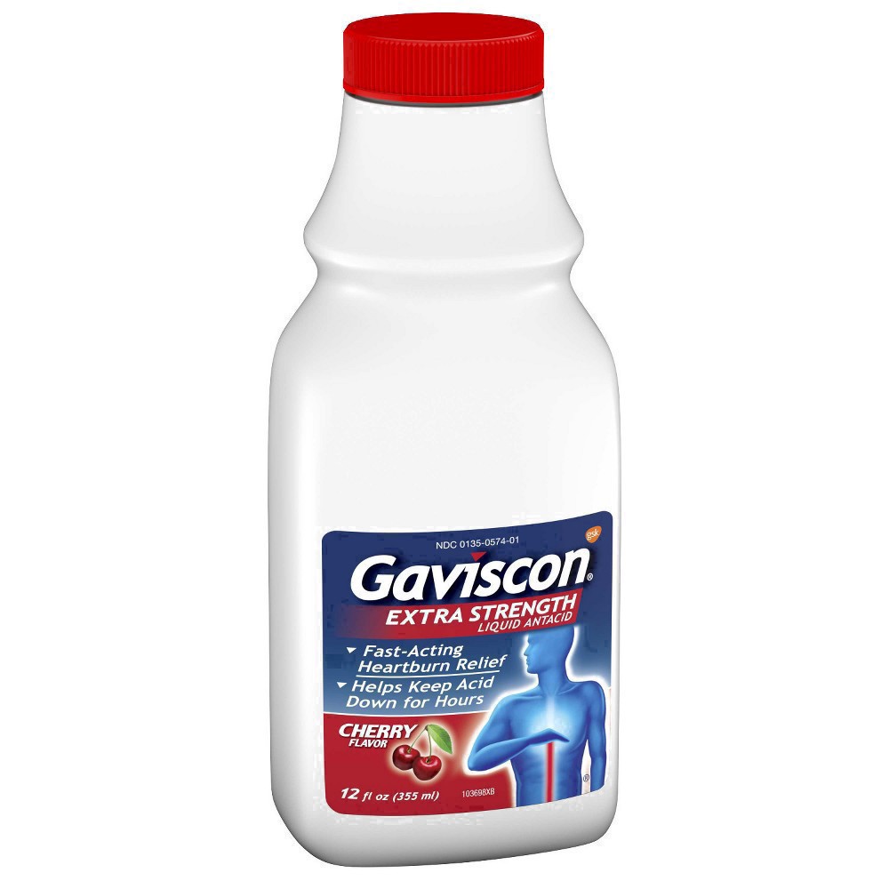 slide 37 of 87, Gaviscon Extra Strength Liquid Antacid Cherry, 12 fl oz