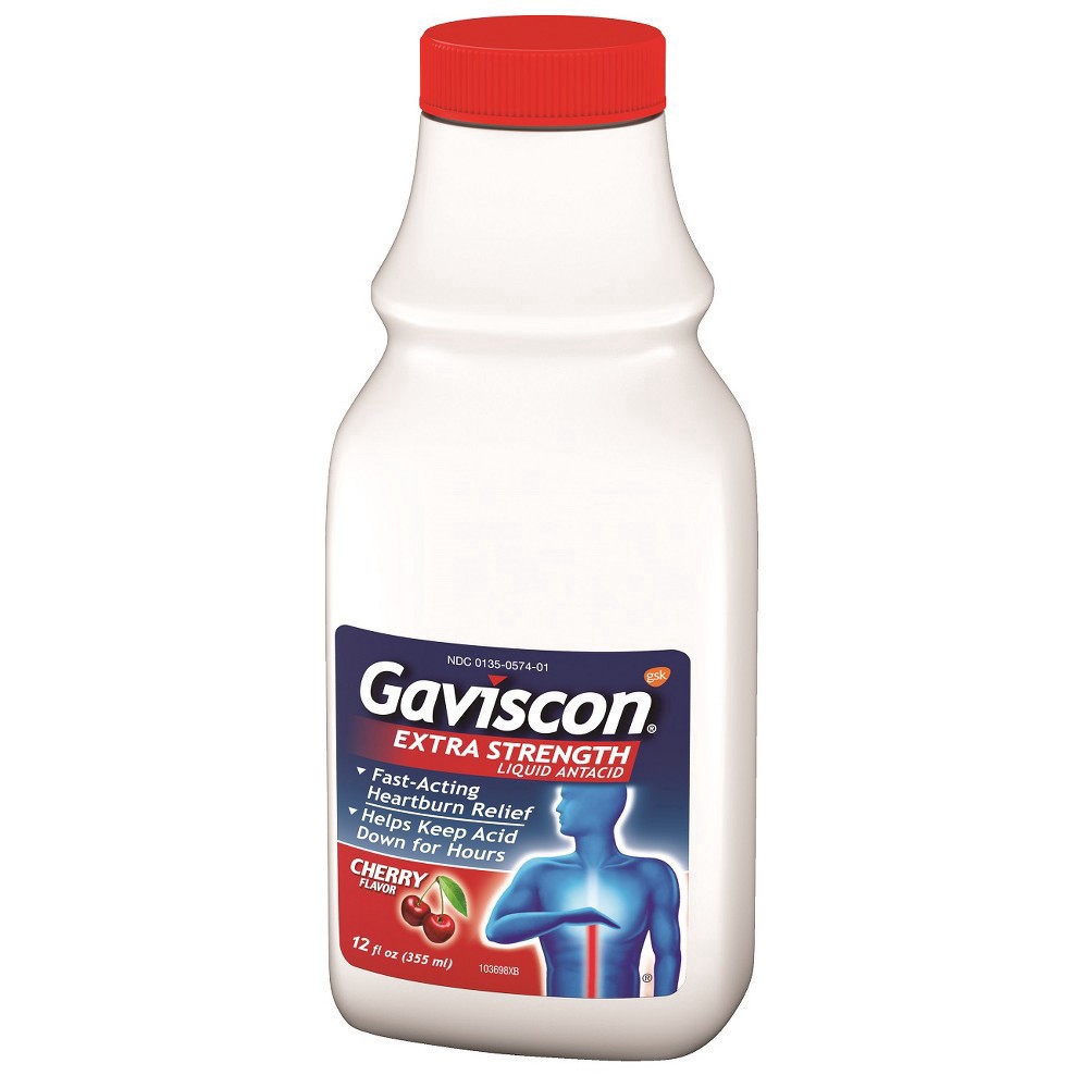 slide 59 of 87, Gaviscon Extra Strength Liquid Antacid Cherry, 12 fl oz