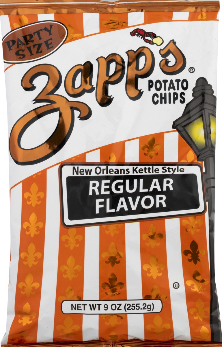 slide 4 of 9, Zapp's Party Size New Orleans Kettle Style Regular Flavor Potato Chips 9.0 oz, 9 oz