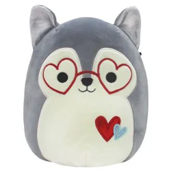 Squishmallows Gray Husky Plush With Glasses