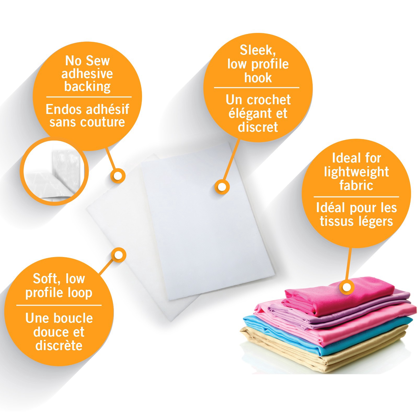 slide 2 of 6, Velcro Brand Sleek & Thin White Stick On Fastener Rectangle, 6 in x 4 in