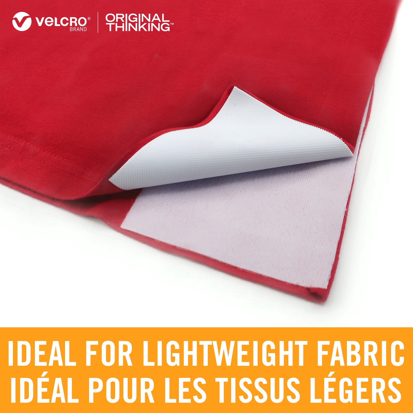 slide 4 of 6, Velcro Brand Sleek & Thin White Stick On Fastener Rectangle, 6 in x 4 in