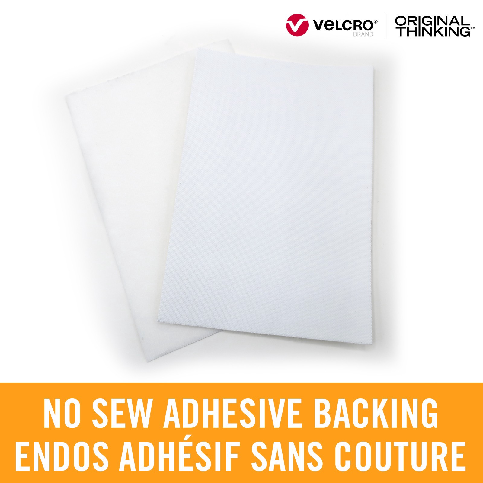 slide 3 of 6, Velcro Brand Sleek & Thin White Stick On Fastener Rectangle, 6 in x 4 in