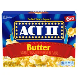 Act II Butter Microwave Popcorn, 2.75 oz., 6-Count Bags