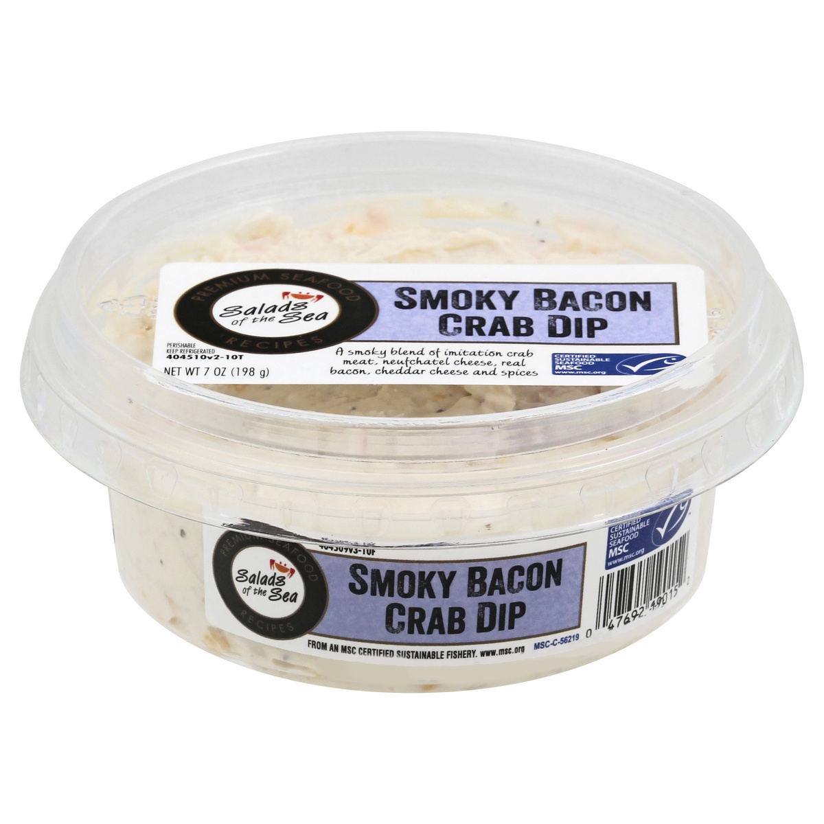 slide 1 of 1, Salads of the Sea Smoky Bacon Crab Dip 7oz, 7 oz