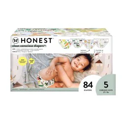 The Honest Company Clean Conscious Disposable Diapers Four Print Pack - Size 5 - 84 ct