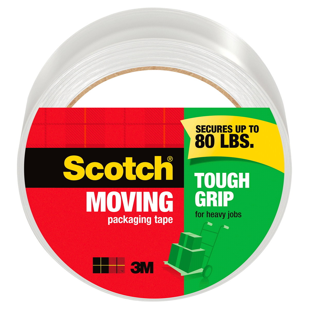 slide 1 of 1, Scotch Tough Grip Moving Packaging Tape, 1 ct