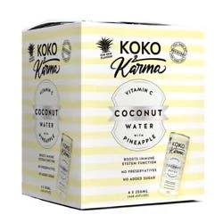 Koko & Karma Vitamin C & Pineapple Coconut Water - 4 pk Cans