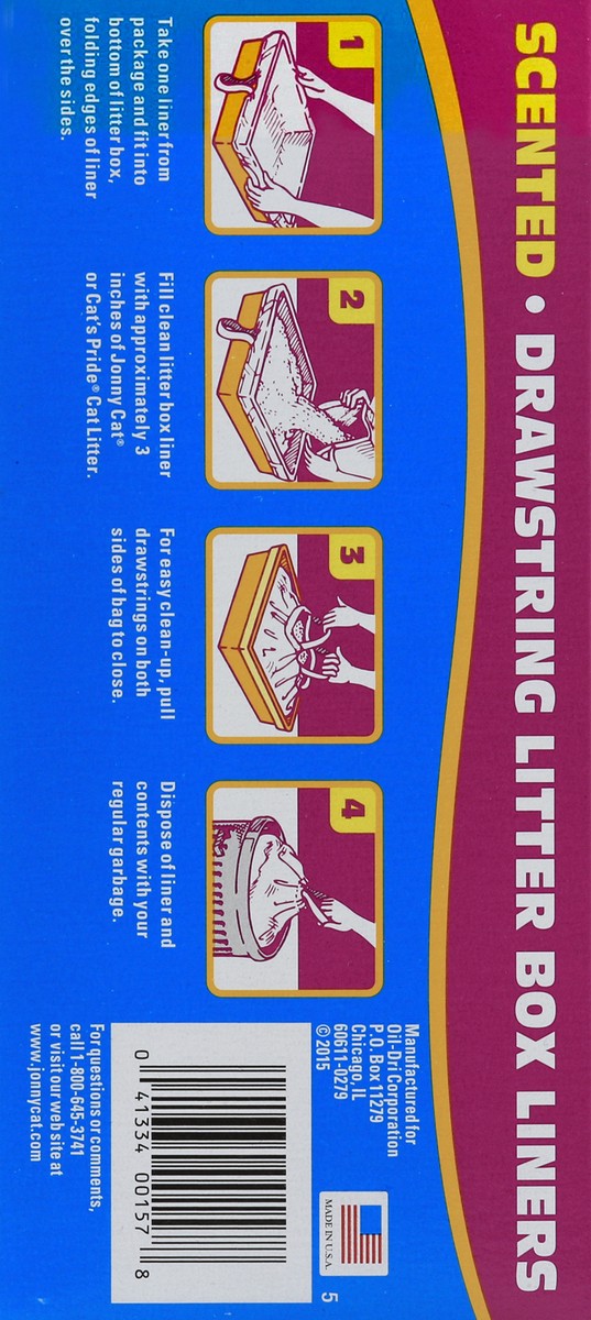 slide 3 of 5, Jonny Cat Jumbo Scented Litter Box Liners, 7 ct