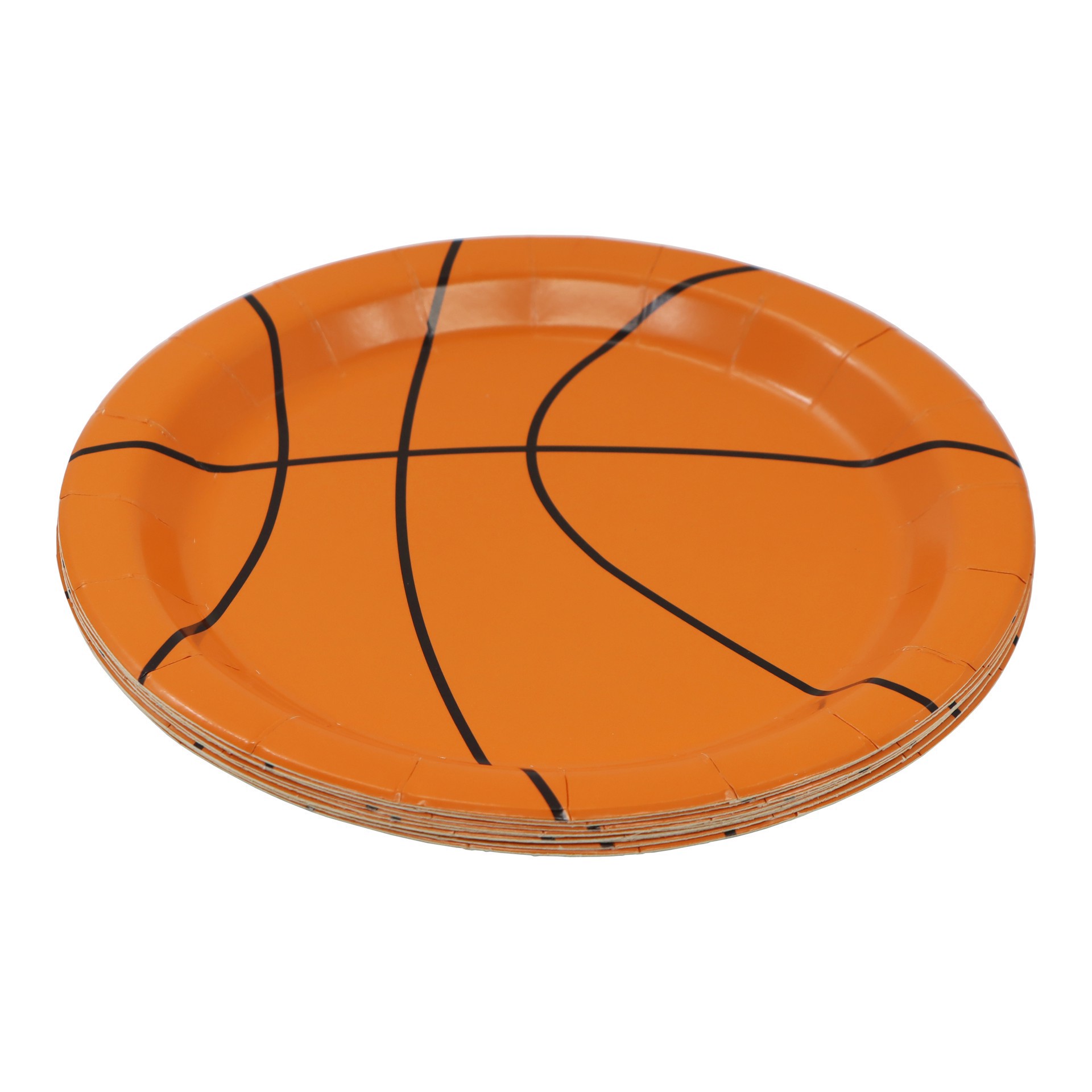 slide 2 of 2, 7" Basketball Paper Snack Plates, 10ct. By Celebrate It, 10 ct