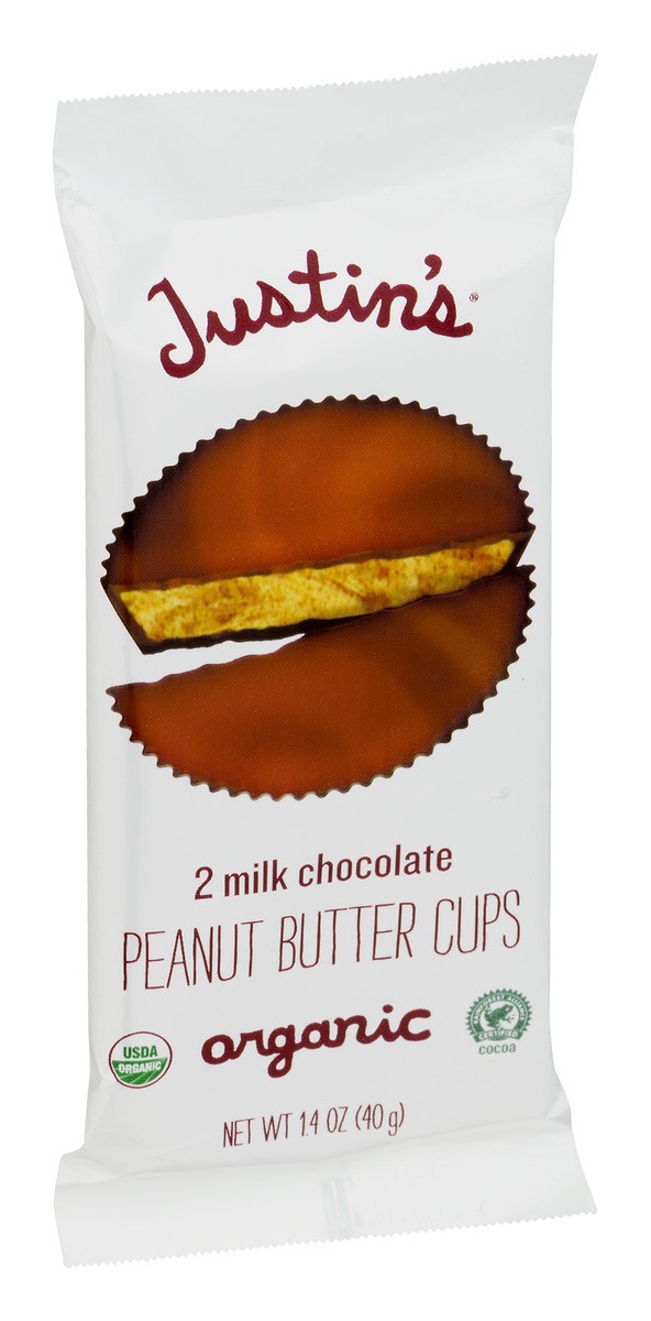 slide 4 of 9, Justin's Milk Chocolate Peanut Butter Cups 2.0 oz, 1.4 oz