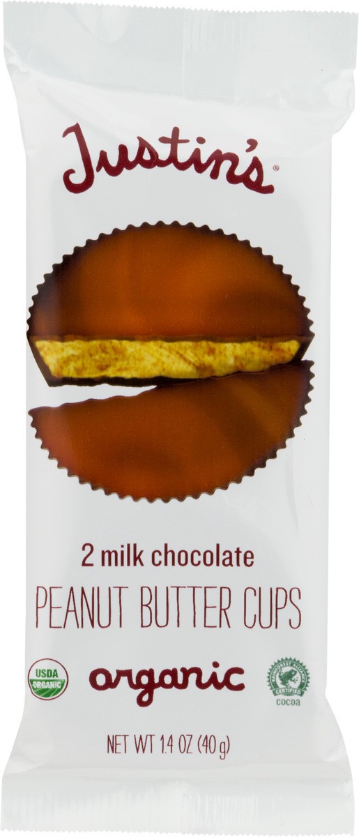 slide 3 of 9, Justin's Milk Chocolate Peanut Butter Cups 2.0 oz, 1.4 oz