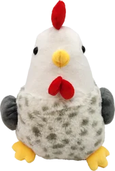 Holiday Home Easter Chicken Plush - White Spotted, 10 in