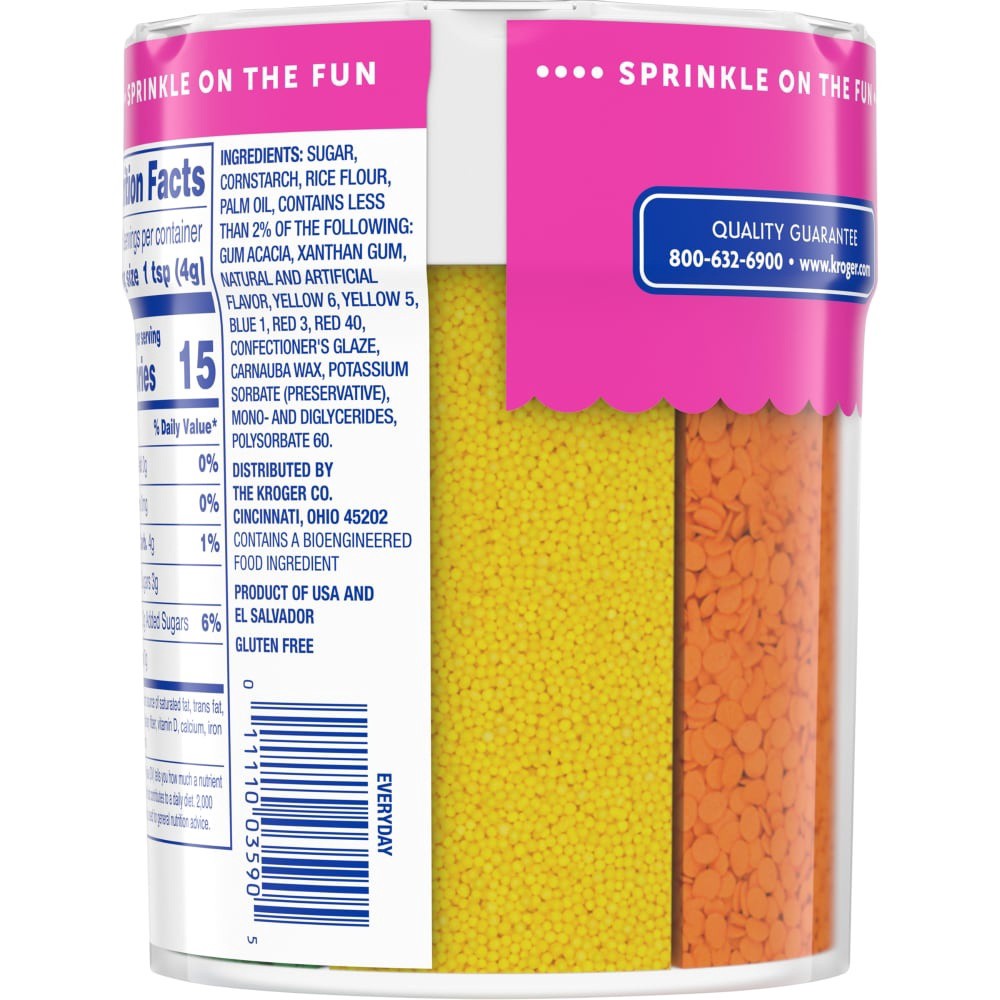 slide 2 of 5, Kroger 6-Cell Cake Decor Everday Sprinkle Mix, 6.4 oz