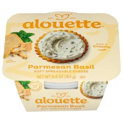 Alouette Soft Spreadable Parmesan Basil Cheese 6.5 oz