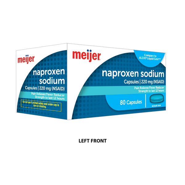 slide 1 of 1, Meijer Naproxen Sodium Liquid Gels, 80 ct