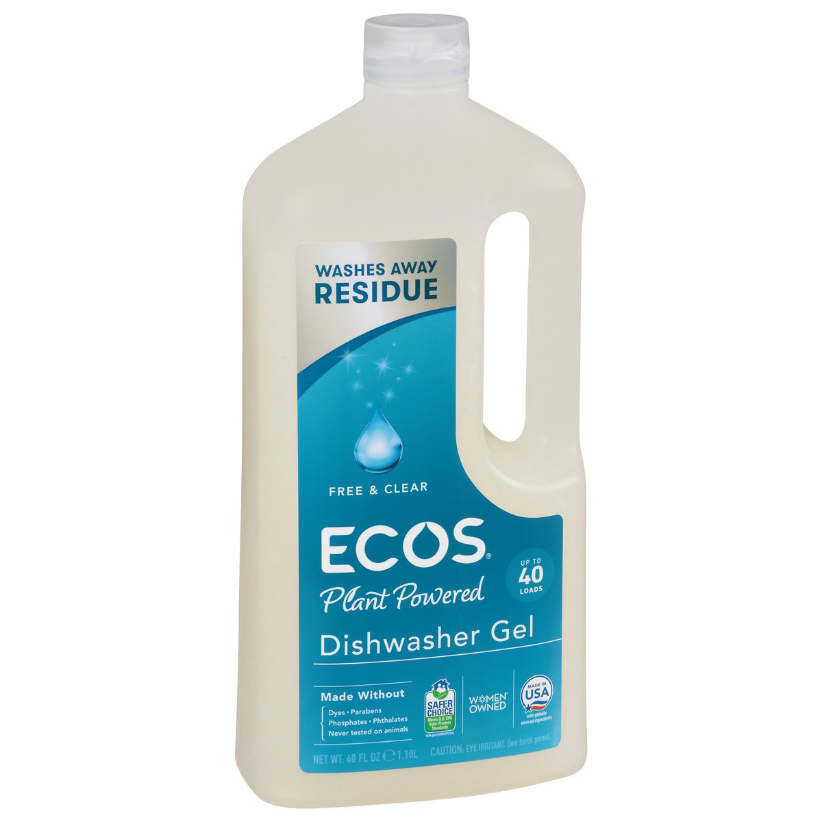 slide 8 of 9, ECOS Free & Clear Dishwasher Gel 40 fl oz, 40 fl oz