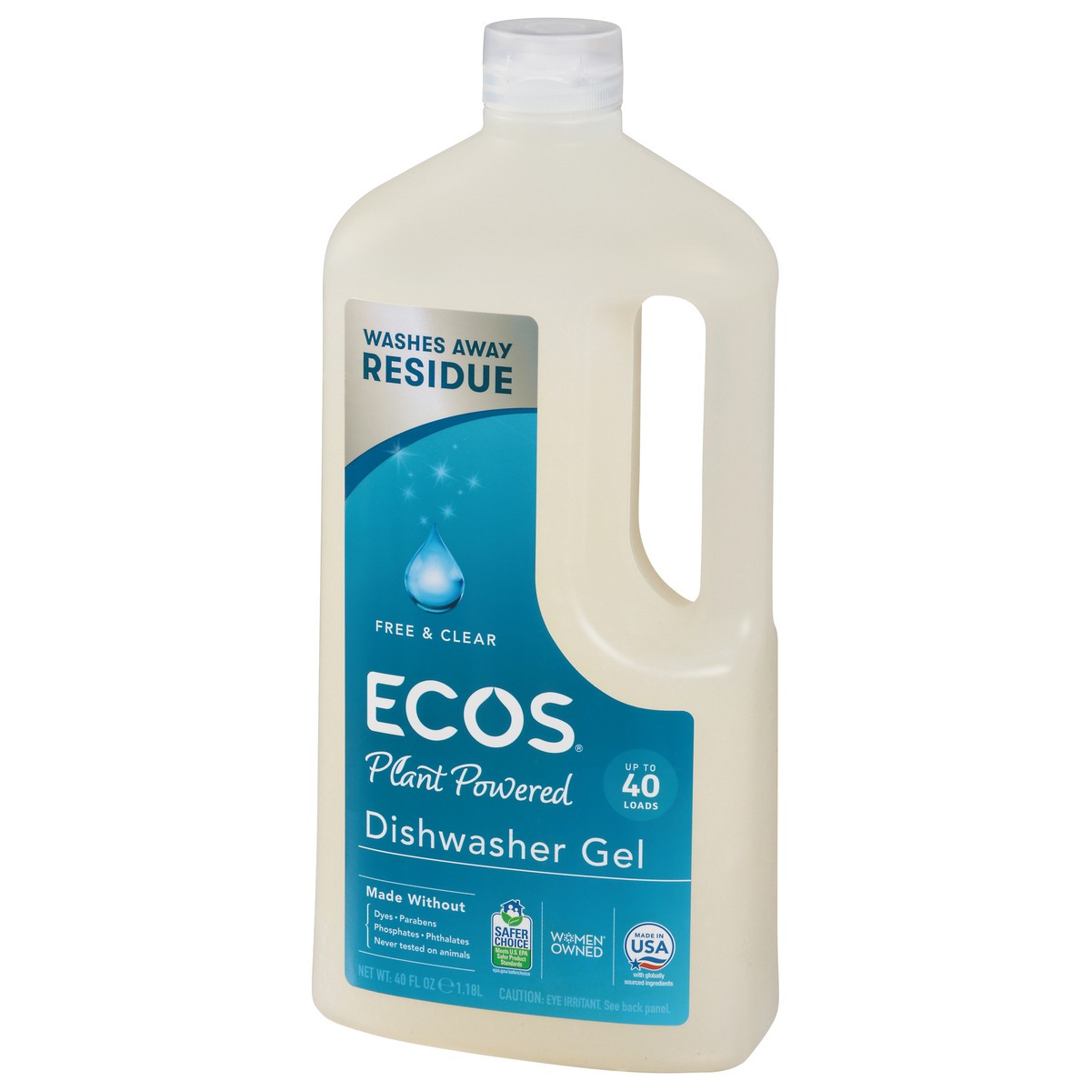 slide 4 of 9, ECOS Free & Clear Dishwasher Gel 40 fl oz, 40 fl oz