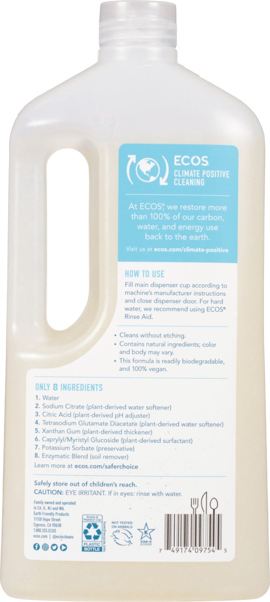 slide 2 of 9, ECOS Free & Clear Dishwasher Gel 40 fl oz, 40 fl oz