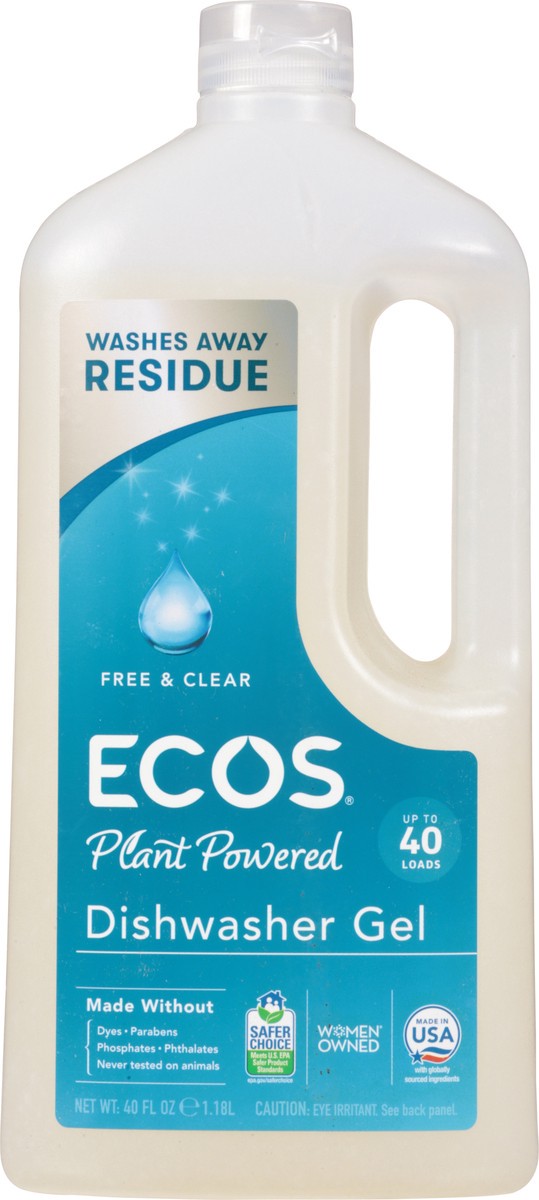 slide 3 of 9, ECOS Free & Clear Dishwasher Gel 40 fl oz, 40 fl oz