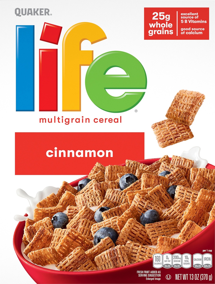 slide 5 of 6, Life Cinnamon Breakfast Cereal Quaker Oats, 13 oz