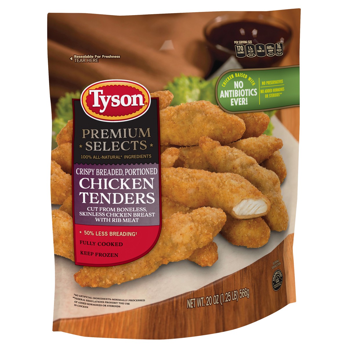 slide 3 of 7, Tyson Premium Selects Chicken Tenders, 20 oz