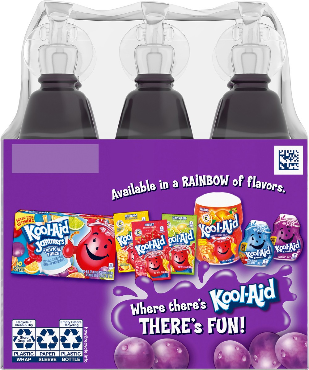 slide 7 of 9, Kool-Aid Bursts Grape Artificially Flavored Soft Drink, 6 ct Pack, 6.75 fl oz Bottles, 6 ct