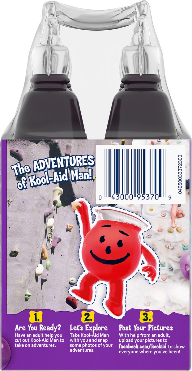 slide 5 of 9, Kool-Aid Bursts Grape Artificially Flavored Soft Drink, 6 ct Pack, 6.75 fl oz Bottles, 6 ct