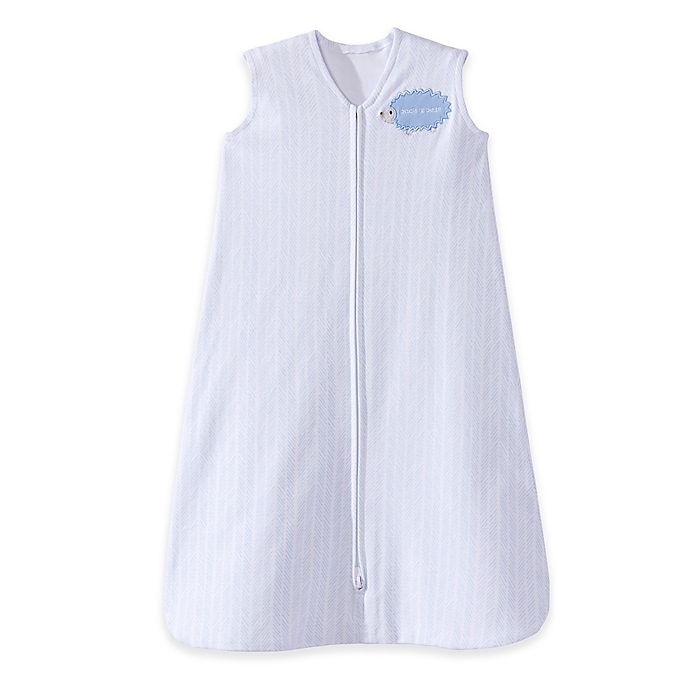 slide 1 of 3, HALO SleepSack Medium Twine Hedgehog Cotton Wearable Blanket - White/Blue, 1 ct