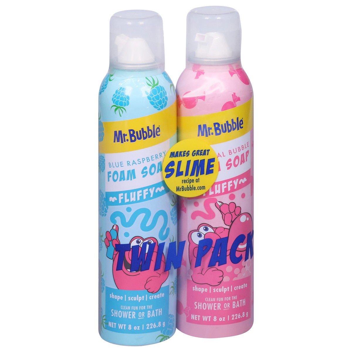 slide 2 of 9, Mr. Bubble Doodle/Fluffy Bubbleberry/Original Bubble Twin Pack Foam Soap 2 - 8 oz Bottles, 2 ct