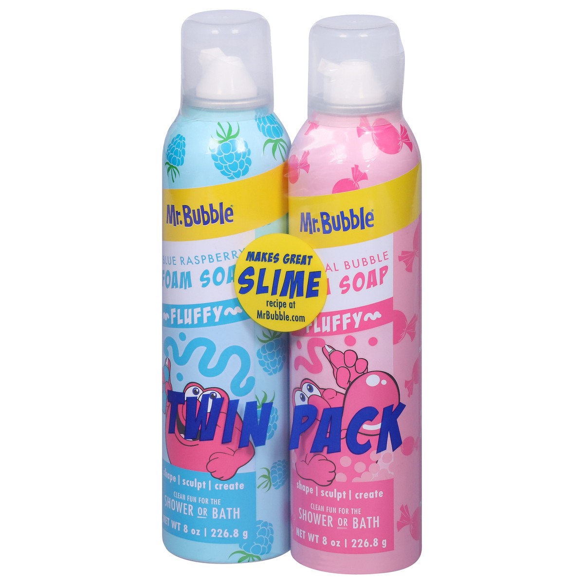 slide 6 of 9, Mr. Bubble Doodle/Fluffy Bubbleberry/Original Bubble Twin Pack Foam Soap 2 - 8 oz Bottles, 2 ct