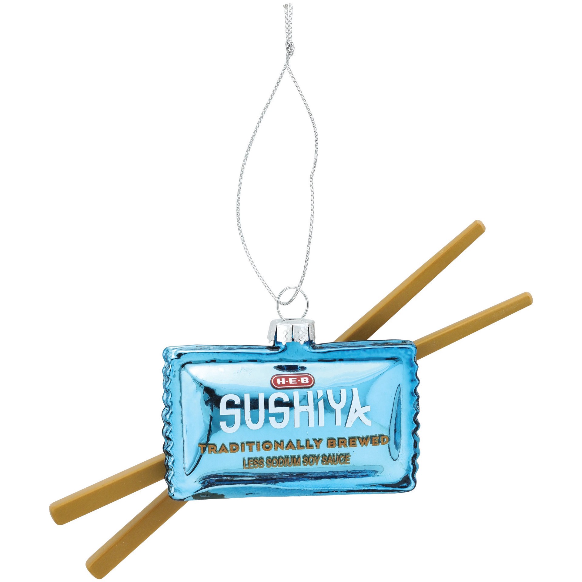 slide 1 of 1, H-E-B Brand Shop Sushiya Soy Sauce & Chopsticks Ornament, 6ftft