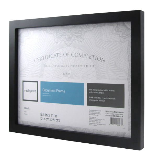 slide 3 of 3, Realspace Photo/Document Frame, Gallery, 8-1/2'' X 11'', Black, 1 ct