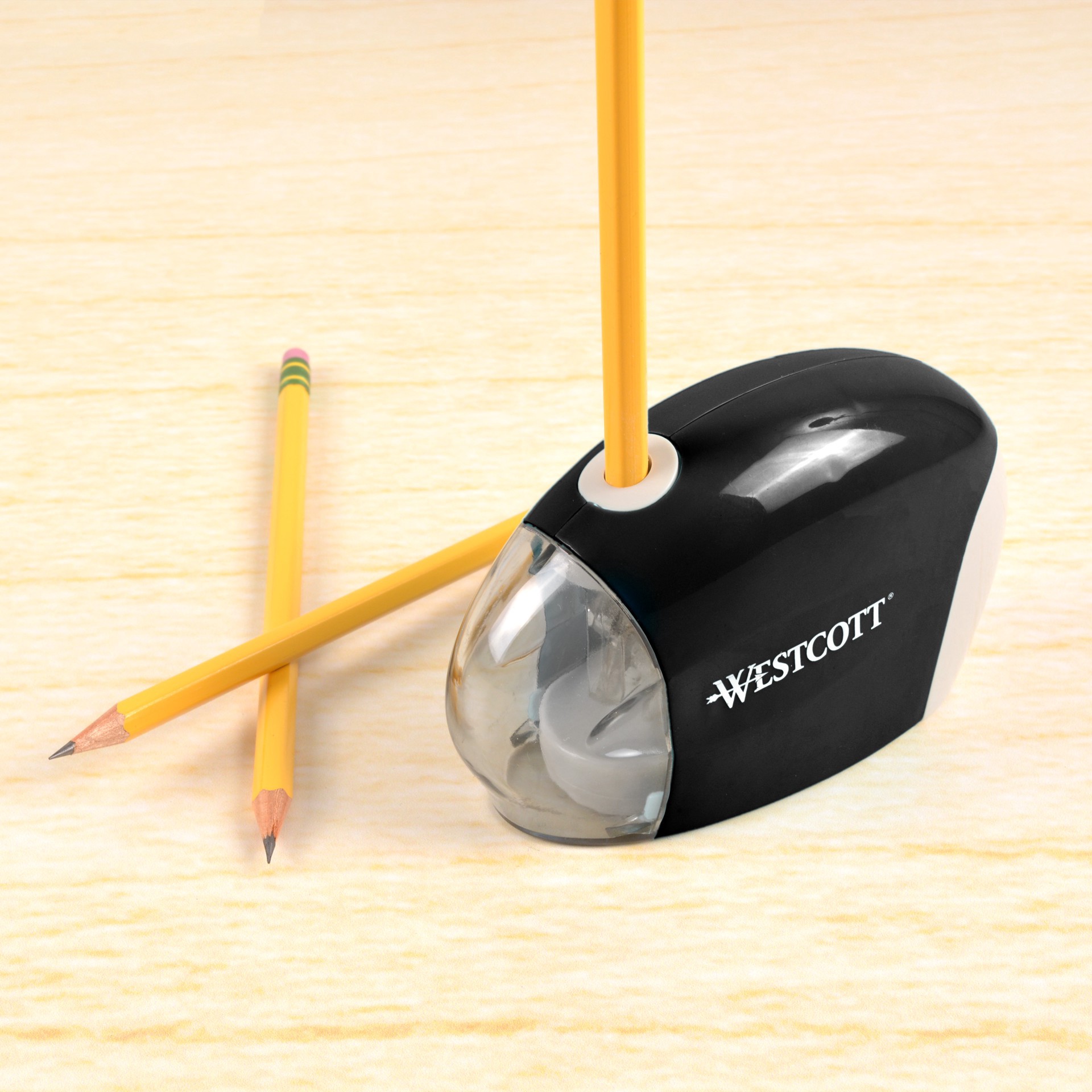 slide 7 of 8, Westcott Assorted Westcott Battery Operated Pencil Sharpener, 6.3 in x 6 in x 2.1 in