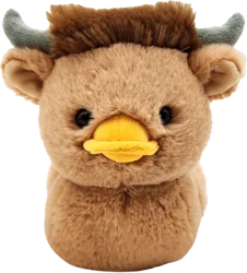 Holiday Home Duckeez Easter Plush - Highland Cow, 7 in