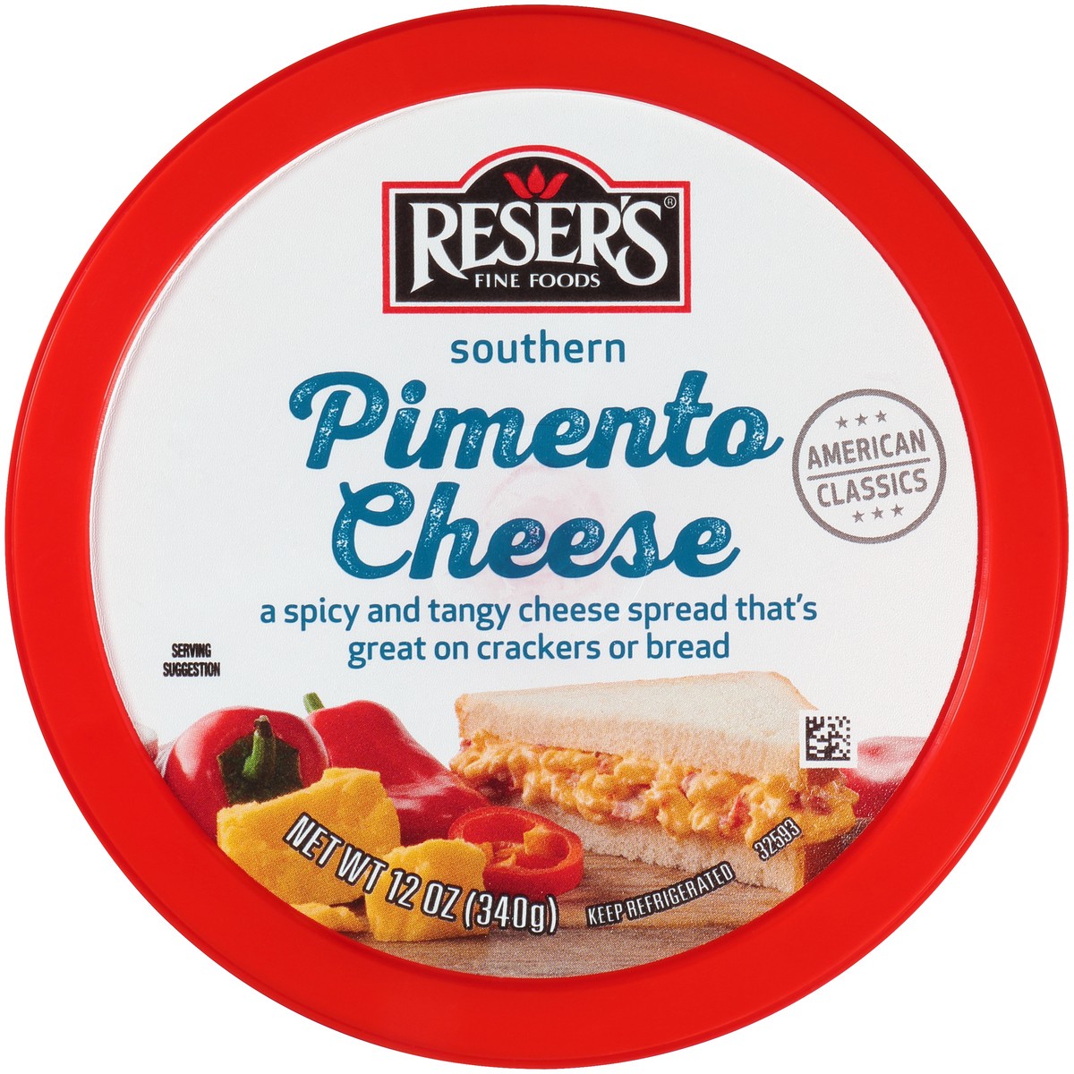 slide 4 of 9, Reser's Pimento Cheese, 12 oz